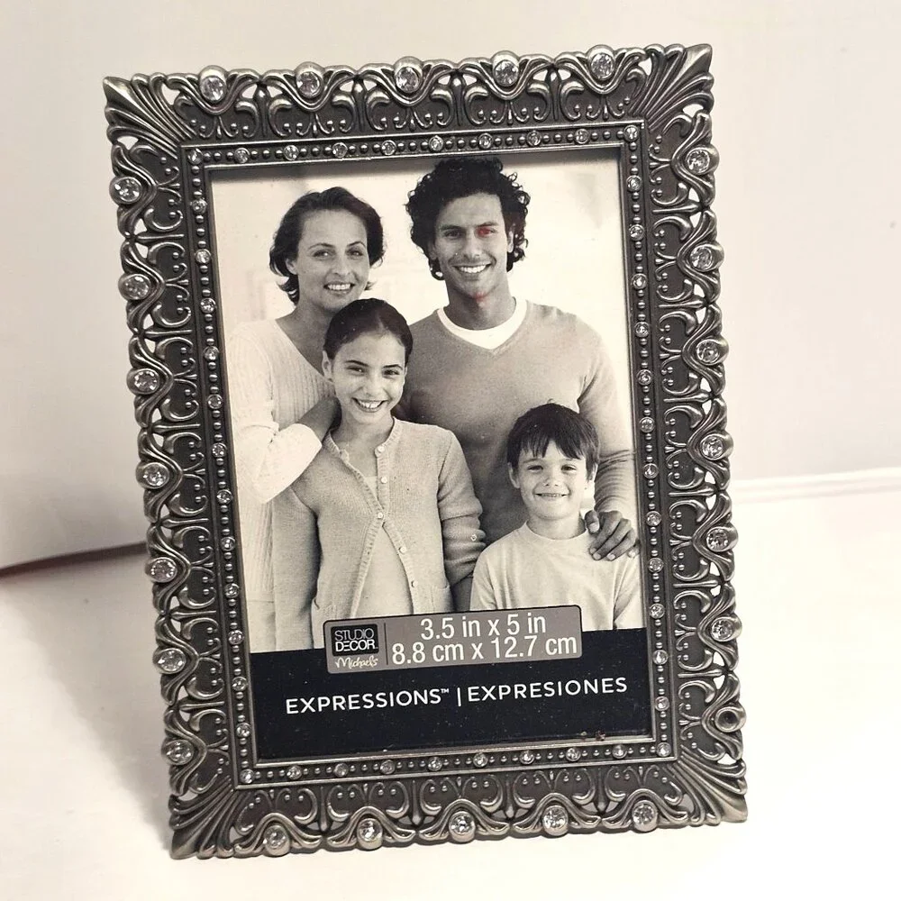 Expressions™ Ornate Silver Tone Metal Frame Holds 3.5